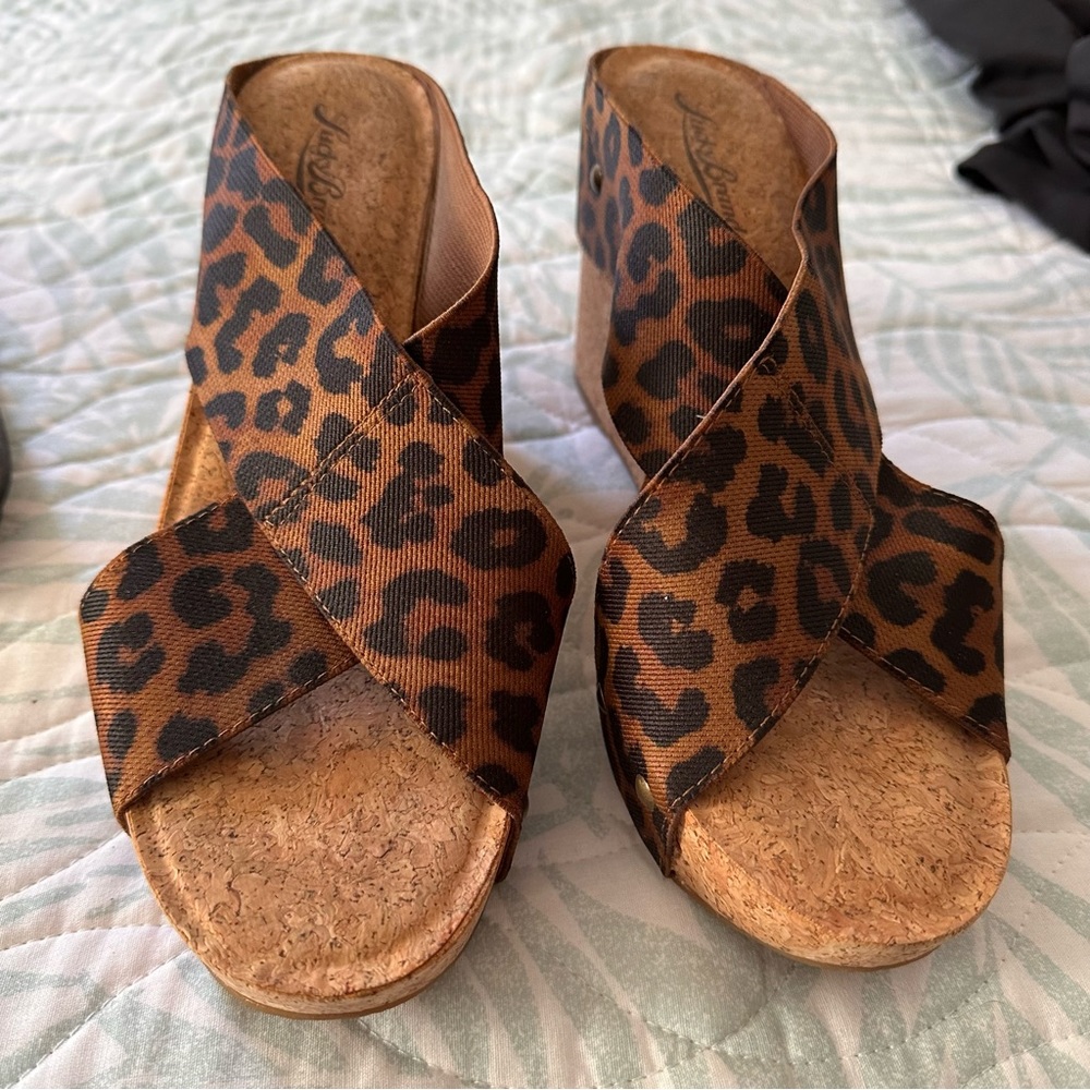 Lucky Brand Leopard Wedges